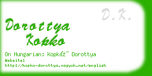 dorottya kopko business card